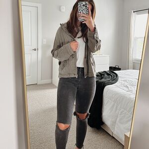 American Eagle Green Cargo Jacket